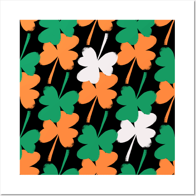 Shamrock In Ireland Flag Colors Wall Art by okpinsArtDesign